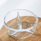 Контейнер трехсекционный из жаропрочного стекла Cook and Freeze, 750 мл, 18×7,2 см, цвет МИКС - Фото 4