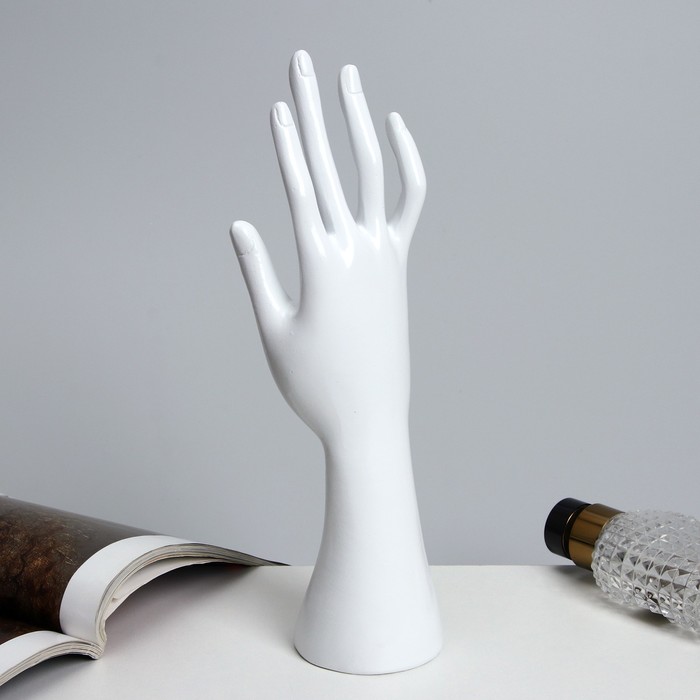 Подставка для украшений «Рука» 7,5×6×24, цвет белый - фото 1882335511