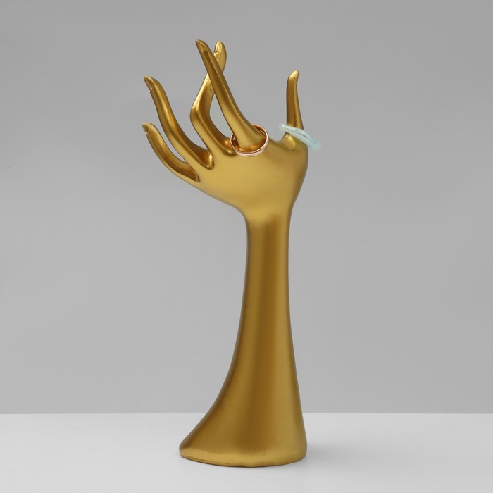 Подставка для украшений «Рука» 9,5×7×24, цвет золото - фото 1908826600