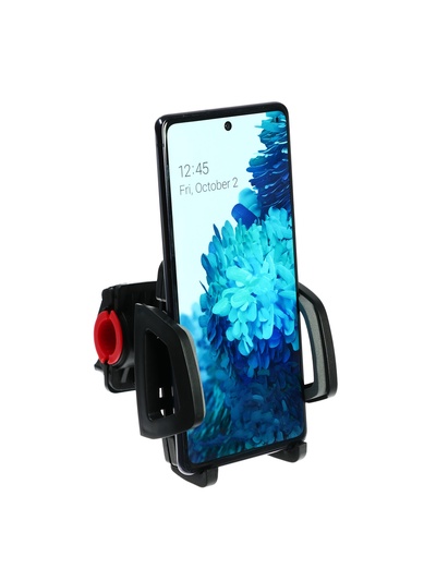 Держатель для телефона на руль велосипеда Luazon CA14, ширина захвата 50-85 мм, чёрно-серый