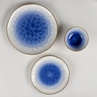Набор фарфоровой посуды Доляна «Космос», 16 предметов: 4 тарелки d=21 см, 4 тарелки d=27,5 см, 4 миски d=13 см, 4 кружки 400 мл, цвет синий - фото 4343166