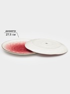 Набор посуды Доляна «Космос», 16 предметов: 4 тарелки d=21 см, 4 тарелки d=27.5 см, 4 миски 370 мл, 4 кружки 400 мл, фарфор, белый, красный - Фото 2