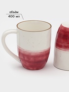 Набор посуды Доляна «Космос», 16 предметов: 4 тарелки d=21 см, 4 тарелки d=27.5 см, 4 миски 370 мл, 4 кружки 400 мл, фарфор, белый, красный - Фото 6