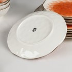 Набор фарфоровой посуды Доляна «Космос», 16 предметов: 4 тарелки d=21 см, 4 тарелки d=27,5 см, 4 миски d=13 см, 4 кружки 400 мл, цвет оранжевый - фото 4343178