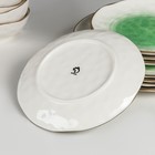 Набор фарфоровой посуды Доляна «Космос», 16 предметов: 4 тарелки d=21 см, 4 тарелки d=27,5 см, 4 миски d=13 см, 4 кружки 400 мл, цвет зелёный - фото 4343189