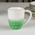 Набор посуды Доляна «Космос», 16 предметов: 4 тарелки d=21 см, 4 тарелки d=27.5 см, 4 миски d=13 см, 4 кружки 400 мл, фарфор, белый, зелёный - Фото 4