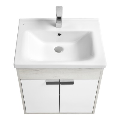 Тумба под раковину AQUATON Флай 60 белый, дуб крафт 1A237301FAX10