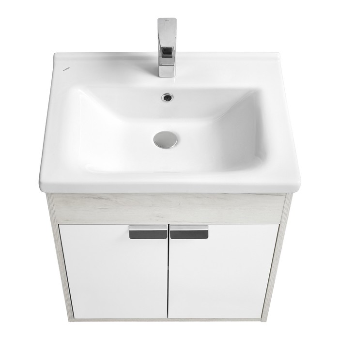Тумба AQUATON, под раковину AQUATON «Флай» 60, цвет белый/дуб крафт
