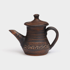 Чайник для заварки «Домашний», декор, красная глина, 0,7 л - Фото 1