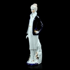 Сувенир керамика "Дама у колонны в синем пиджаке" 28,5х8,5х8 см - Фото 2