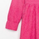 Платье детское KAFTAN Velvet, размер 32 (110-116 см), ярко-розовое - Фото 6