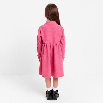 Платье для девочки KAFTAN: Velvet, ярко-розовое, рост 146-152 см