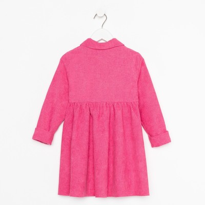 Платье для девочки KAFTAN: Velvet, ярко-розовое, рост 146-152 см