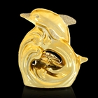 Сувенир керамика под золото "Дельфин с черепахой" 13,5х11,5х6 см - Фото 3