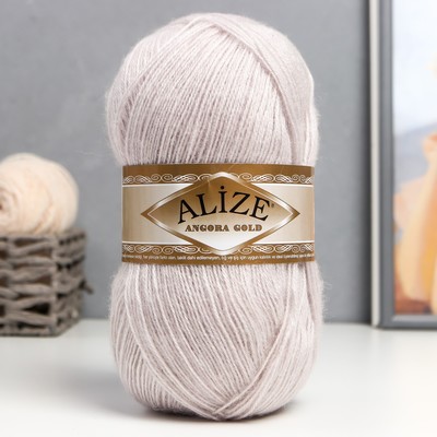 Пряжа для вязания спицами, крючком ALIZE, Angora Gold, 20% шерсть, 80% акрил, 550 м/100 г, (168)