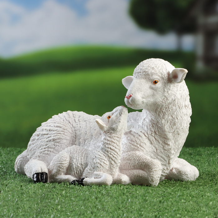 Садовая фигура &quot;Овца с овечкой&quot; 24х17х16см