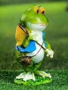 Садовая фигура из гипса «Лягушка путешественница», 20×11×8 см - Фото 5