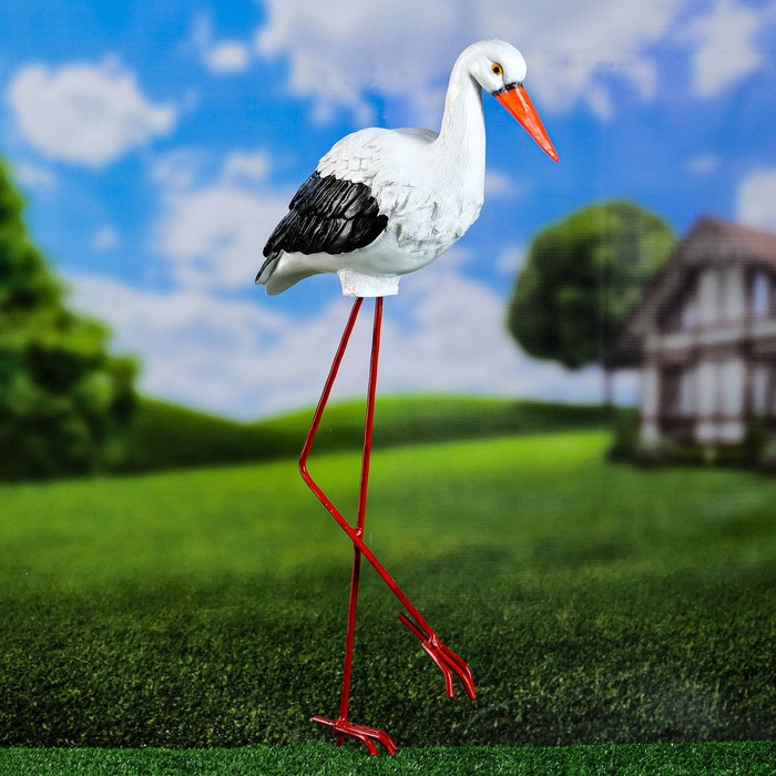 Садовая фигура из полистоуна «Аист», 70×31×12 см - Фото 1