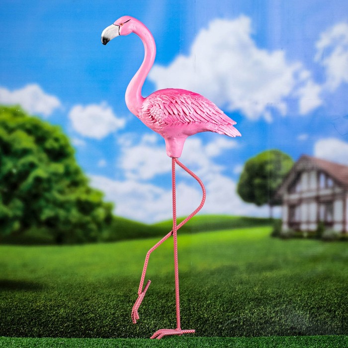 Садовая фигура "Фламинго" 92х32х13см - фото 1912579369