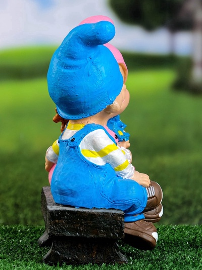 Садовая фигура из гипса «Девочка с мальчиком на скамейке», 26×13×19 см
