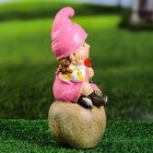 Садовая фигура из полистоуна «Девочка на шаре», 20×13×10 см - Фото 2