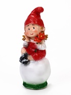 Садовая фигура из полистоуна «Девочка на шаре», 13×10×24 см, МИКС - Фото 6