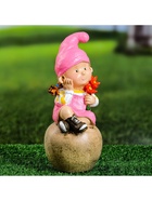 Садовая фигура из полистоуна «Девочка на шаре», 13×10×24 см, МИКС - Фото 9
