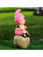 Садовая фигура из полистоуна «Девочка на шаре», 13×10×24 см, МИКС - Фото 10