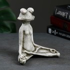 Фигура "Лягушка йог в позе лотоса" 16х16х6см, серый камень - Фото 1