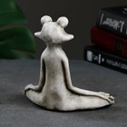Фигура "Лягушка йог в позе лотоса" 16х16х6см, серый камень - Фото 3