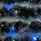 Гирлянда «Мишура» 1 м роса, IP20, зелёно-белая нить, 22 LED, 6 слоёв, d=7 см, свечение мульти, CR2032х2 6031475 - фото 319791342