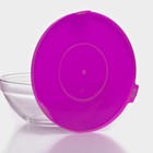 Набор стеклянных салатников с крышками Доляна «Классика», 5 предметов: 100 мл, 200 мл, 300 мл, 400 мл, 850 мл, цвет фиолетовый - Фото 5