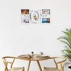 Фоторамка-коллаж с часами настенными «Цветок», бесшумные, 52×26 см, d=11×17 см - Фото 4