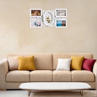 Фоторамка-коллаж с часами настенными «Цветок», бесшумные, 52×26 см, d=11×17 см - Фото 5