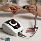 Аппарат для маникюра Luazon LMH-06, 6 насадок, 30 Вт, до 35000 об/мин, черно-белый - Фото 2