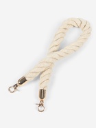 Ручка для сумки, канат, 60×1.5 см, с карабинами, цвет кремовый, золотой - Фото 3