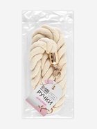 Ручка для сумки, канат, 60×1.5 см, с карабинами, цвет кремовый, золотой - Фото 10