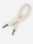Ручка для сумки, канат, 60×1.5 см, с карабинами, цвет кремовый, серебряный - Фото 3