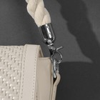 Ручка для сумки, канат, 60 × 1,5 см, с карабинами, цвет кремовый/серебряный - фото 7778943