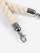 Ручка для сумки, канат, 60×1.5 см, с карабинами, цвет кремовый, серебряный - Фото 5