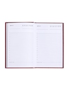 Ежедневник недатированный А5, 160 листов, обложка бумвинил, бордовый - Фото 10