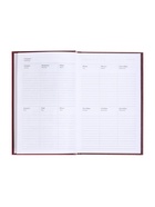 Ежедневник недатированный А5, 160 листов, обложка бумвинил, бордовый - Фото 9