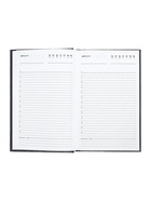 Ежедневник недатированный А5, 160 листов, обложка бумвинил, чёрный 6259813