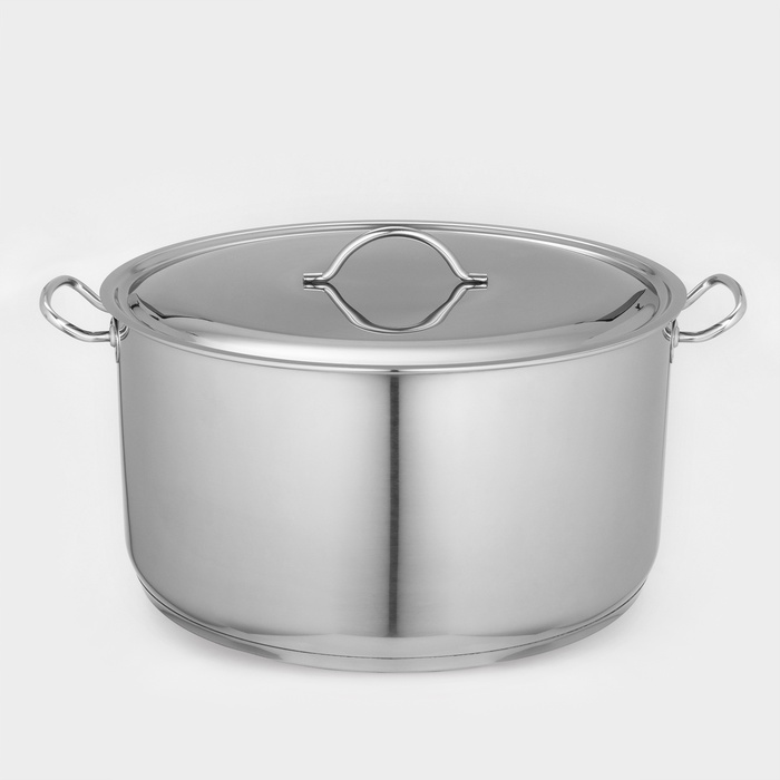 Кастрюля Amet, 25 л, d=40 см, h=21.5 см, цельнотянутая. капсульное дно, индукция, нержавеющая сталь - Фото 1
