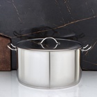 Кастрюля Amet, 25 л, d=40 см, h=21.5 см, цельнотянутая. капсульное дно, индукция, нержавеющая сталь - Фото 5