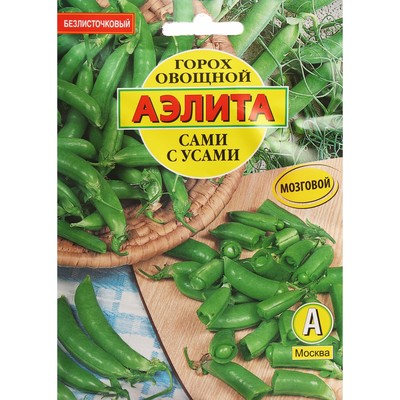 Семена Горох овощной "Сами с усами", сахарный, ц/п, б/ф, 25 г