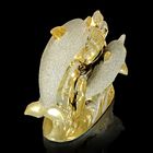 Сувенир керамика под золото "Дельфины с раковиной" 16,5х16х6,5 см - Фото 2
