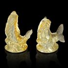 Сувенир керамика под золото набор 2 шт "Два карпа" 14х6х9 см - Фото 2