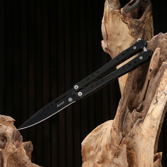 Нож-бабочка "Аскет" сталь - 420, рукоять - сталь, 20 см - Фото 1