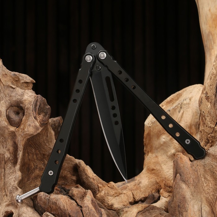 Нож-бабочка "Аскет" сталь - 420, рукоять - сталь, 20 см - фото 1888240969